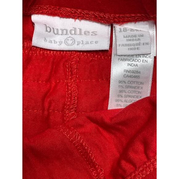The Children's Place Bundles Gingham & Solid Ruffle Red Pant 18-24M - Picture 5 of 5